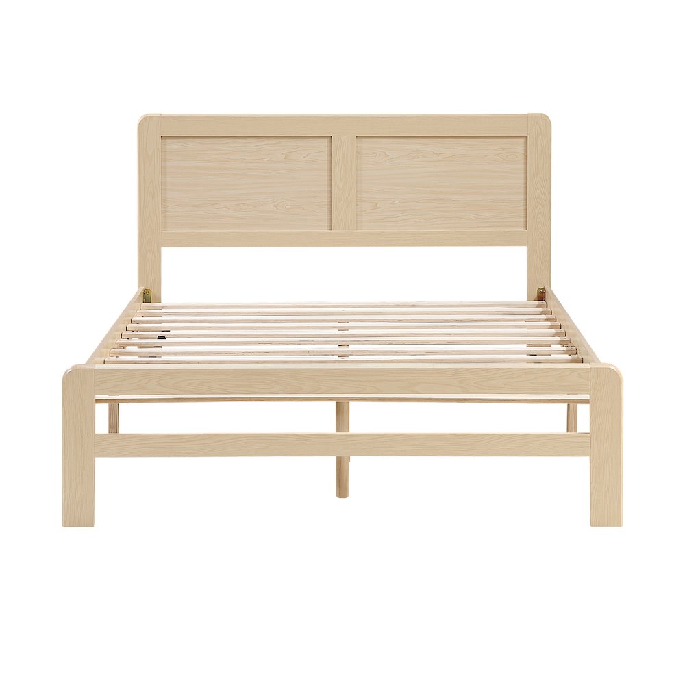 Carter Asian Hardwood Full Platform Bed in Natural