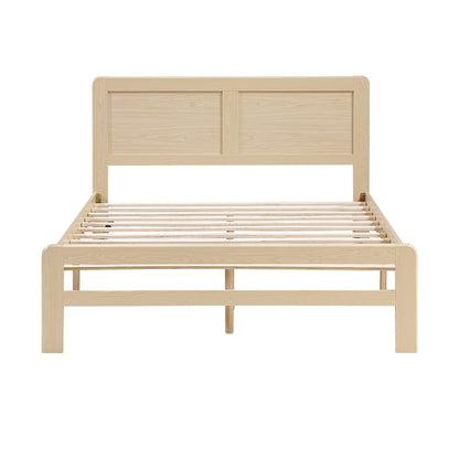 Carter Asian Hardwood Full Platform Bed in Natural