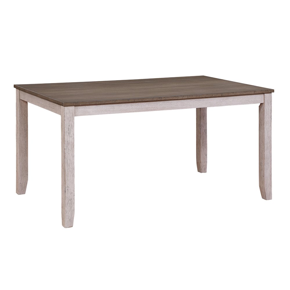 Ithaca Asian Hardwood 5-Piece Dining Set in Grayish White and Brown