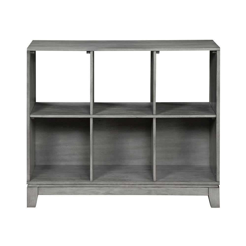 Garretson Acacia Bookcase in Gray