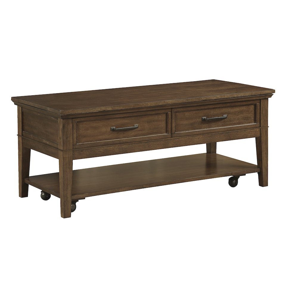 Whitley Asian Hardwood Cocktail Table in Brown