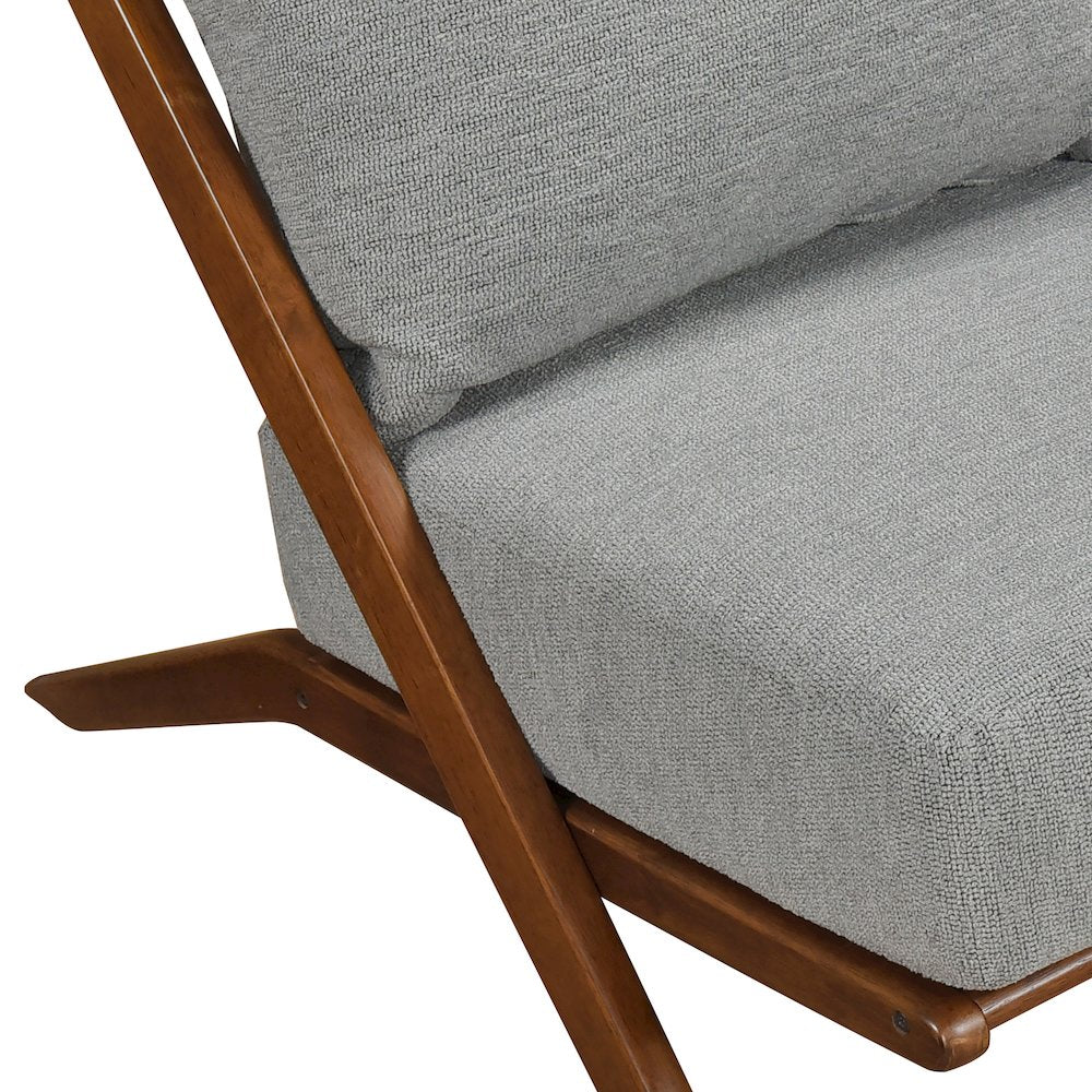Audrey Chenille Accent Chair in Gray