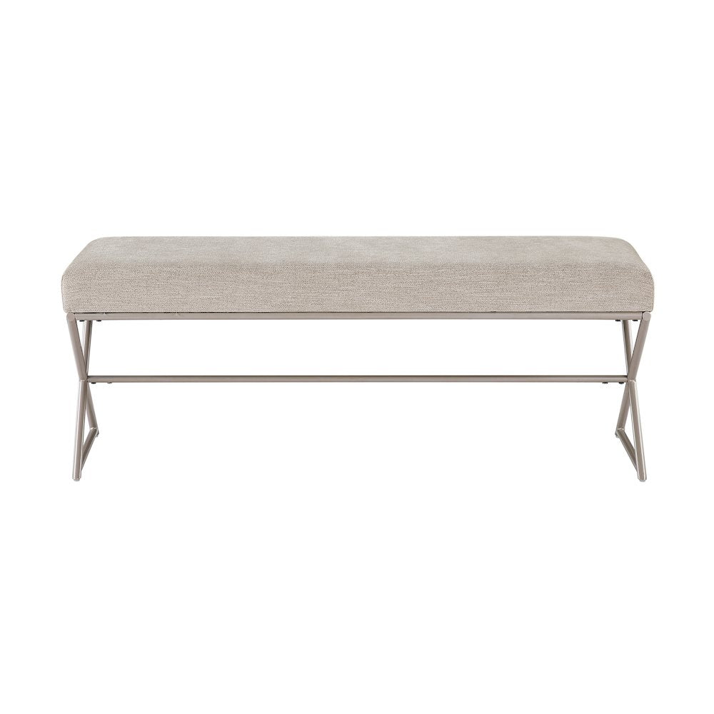 Wexley Chenille Bench in Taupe