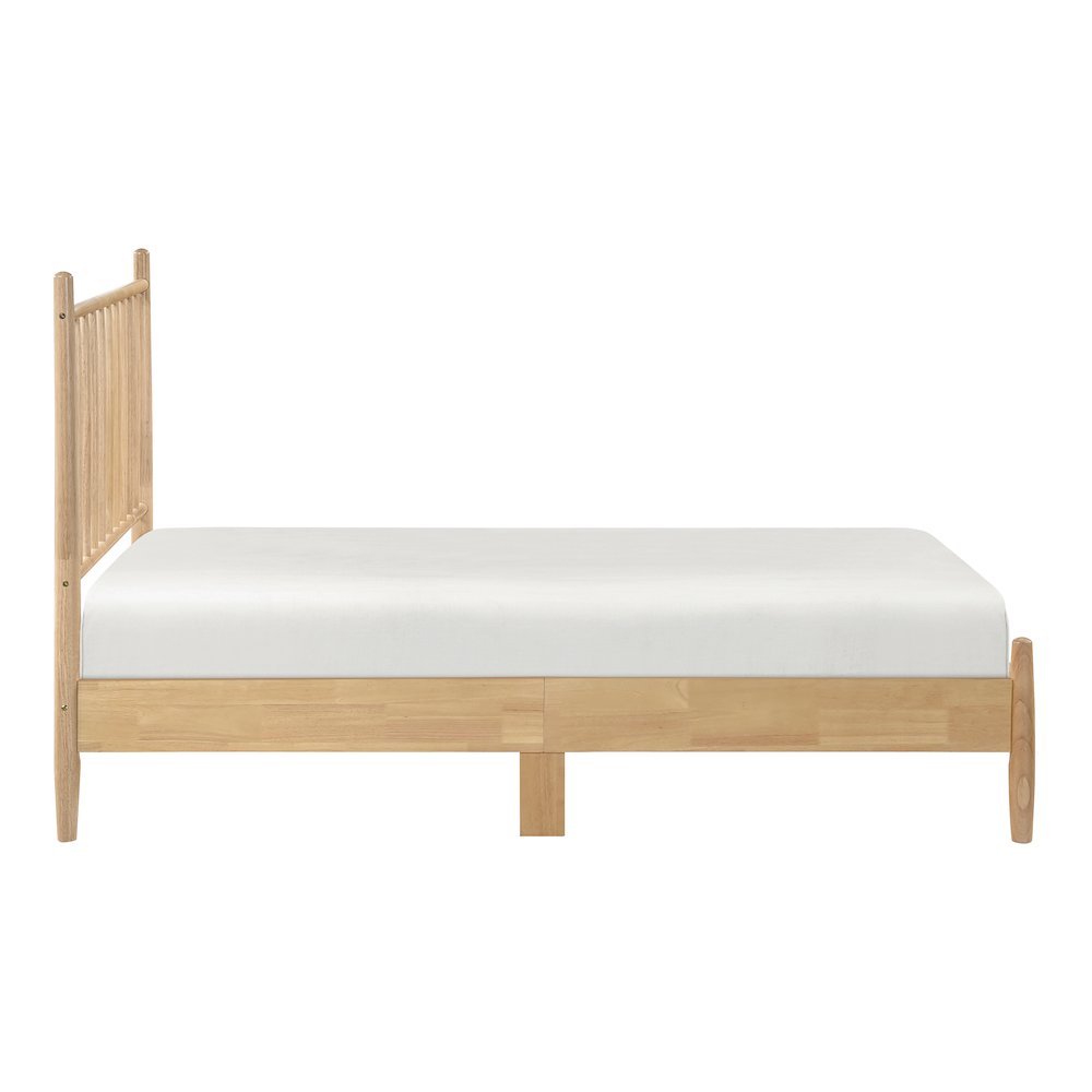 Brickell Rubberwood Twin Platform Bed in Natural