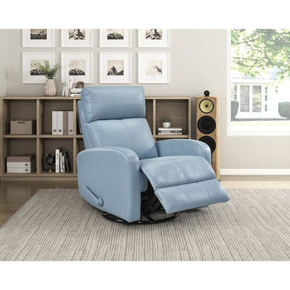 Sorrento Leather Swivel Glider Reclining Chair in Mocha