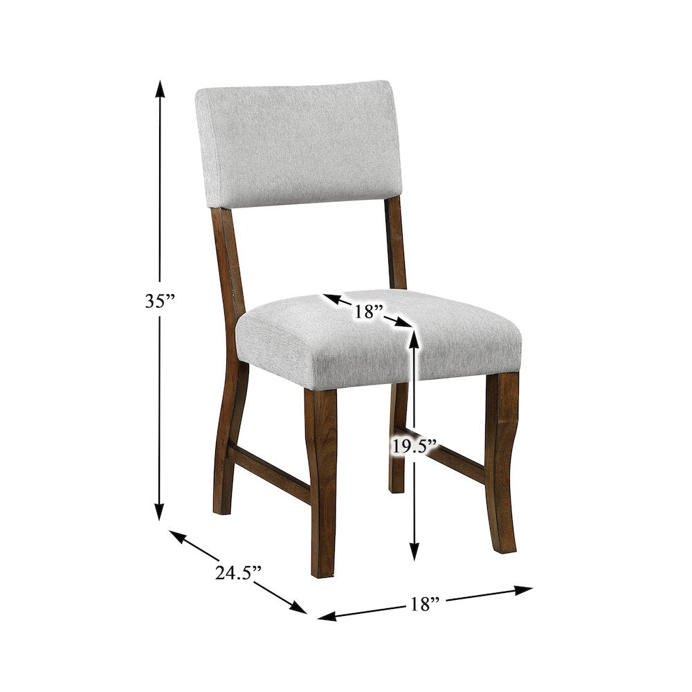Aiden Chenille Side Chair in Gray