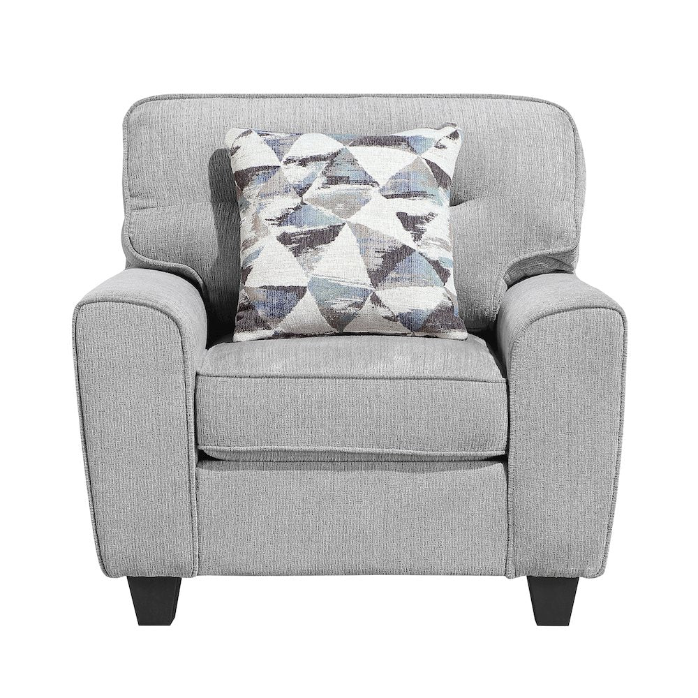 Bennett Chenille Chair in Gray