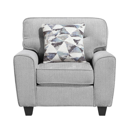 Bennett Chenille Chair in Gray