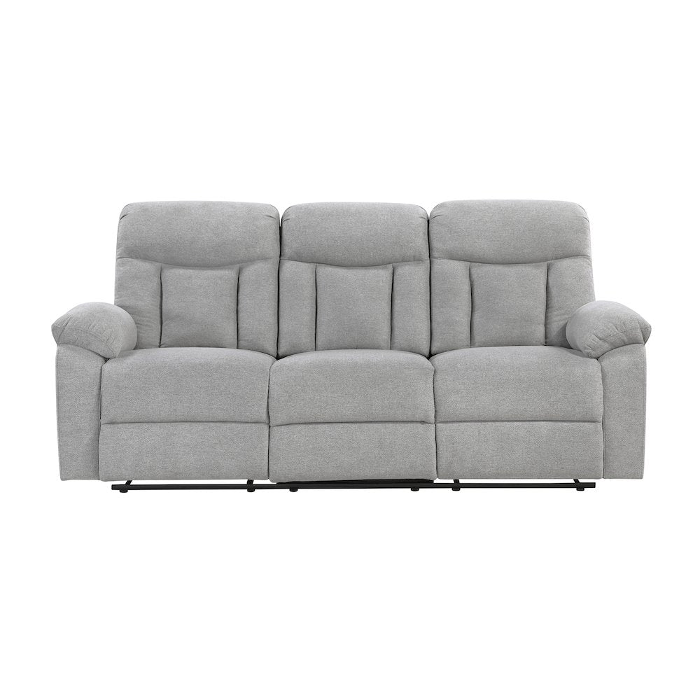Jules Chenille 3pc Set: Sofa, Love, Chair in Gray