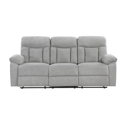 Jules Chenille 3pc Set: Sofa, Love, Chair in Gray