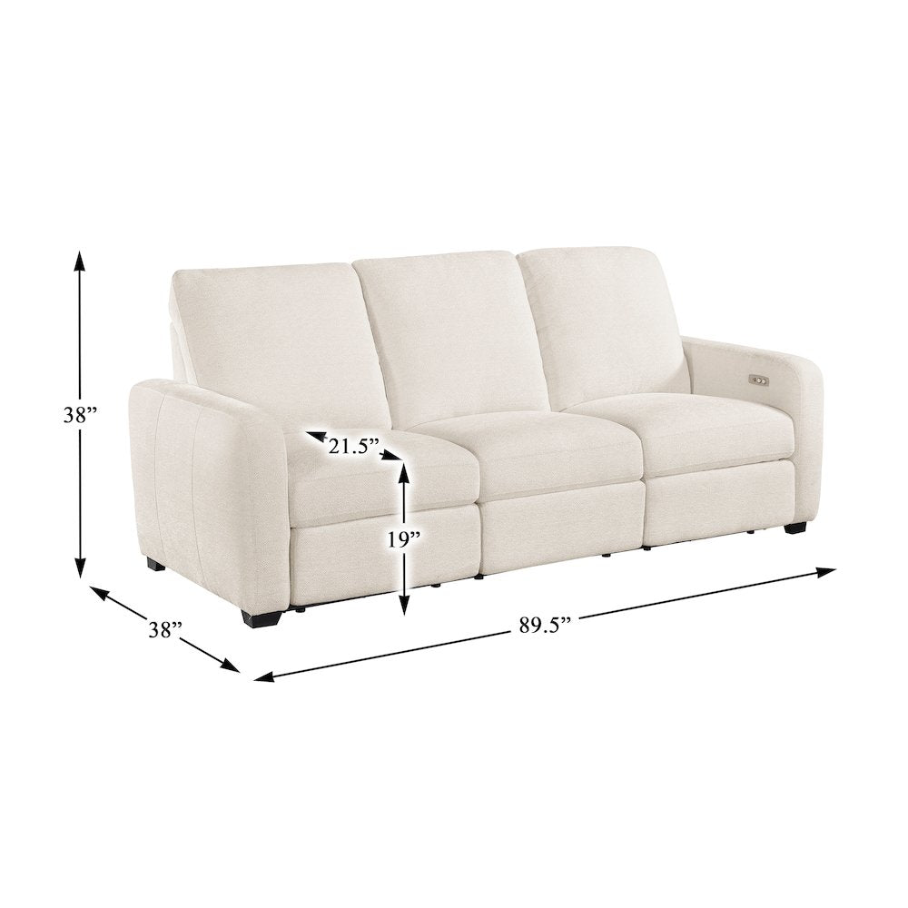 Vera Chenille 3pc Set: Sofa, Love, Chair in Beige
