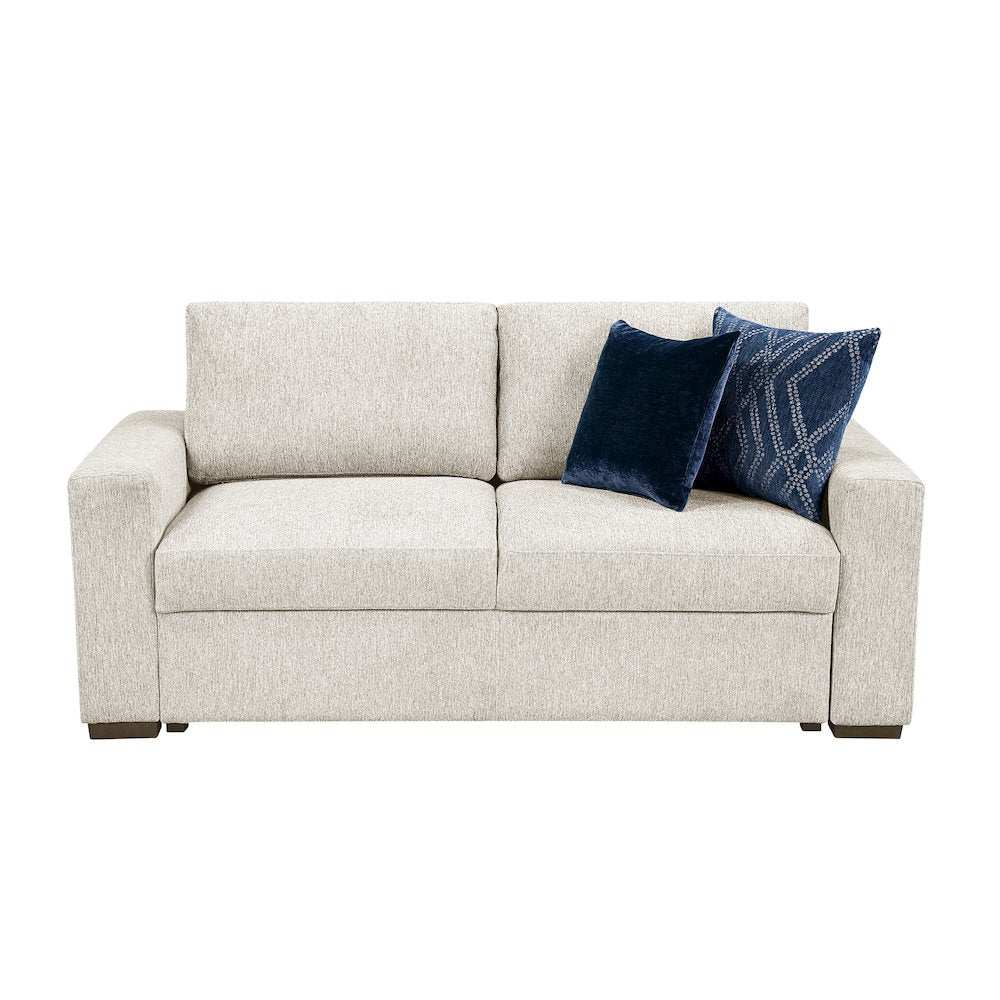 Isla Microfiber Love Seat in Beige