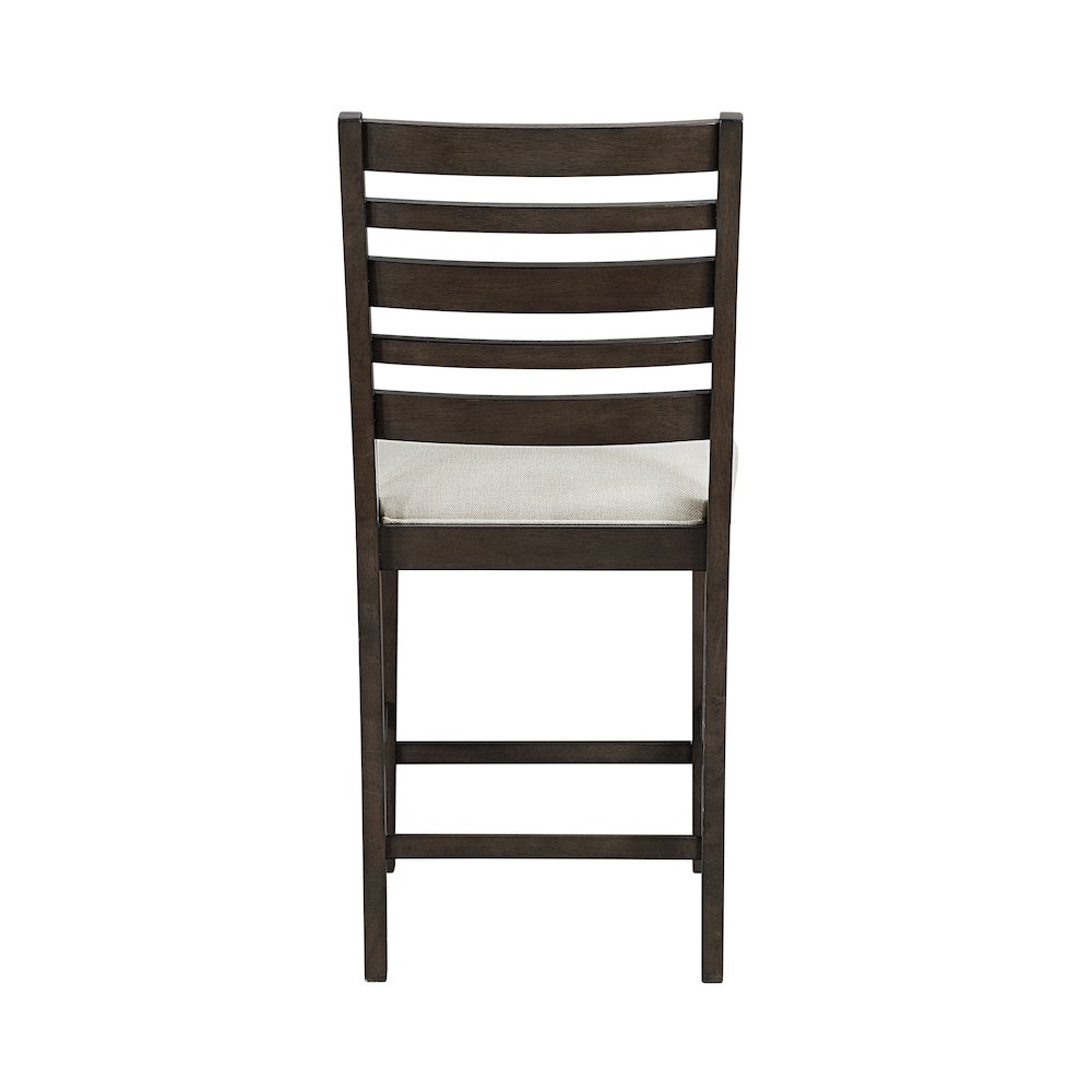 Victoria Asian Hardwood Counter Height Chair, Set of 2 in Dark Espresso