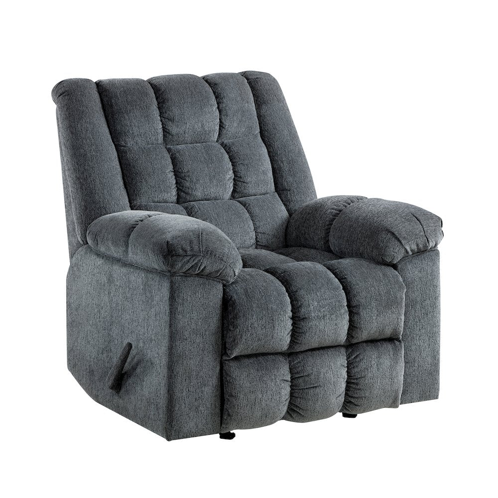 Baldwin Chenille Rocker Reclining Chair in Gray