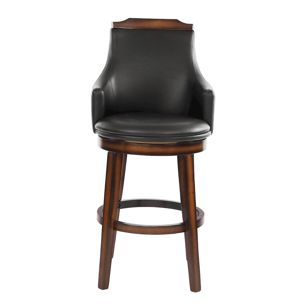 Bayshore Wood Pub Height Swivel Dining Chair, set of 2 in Brown