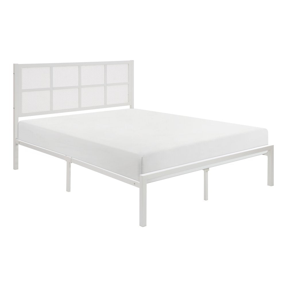 Sanibel Metal Eastern King Metal Platform Bed in White