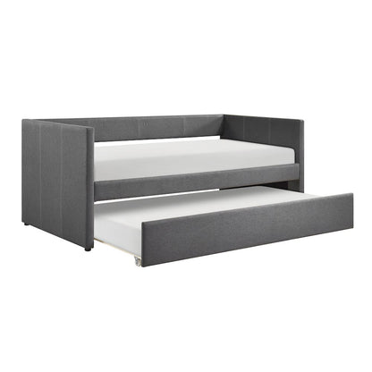 Trudy Textured Daybed with Trundle in Dark Gray
