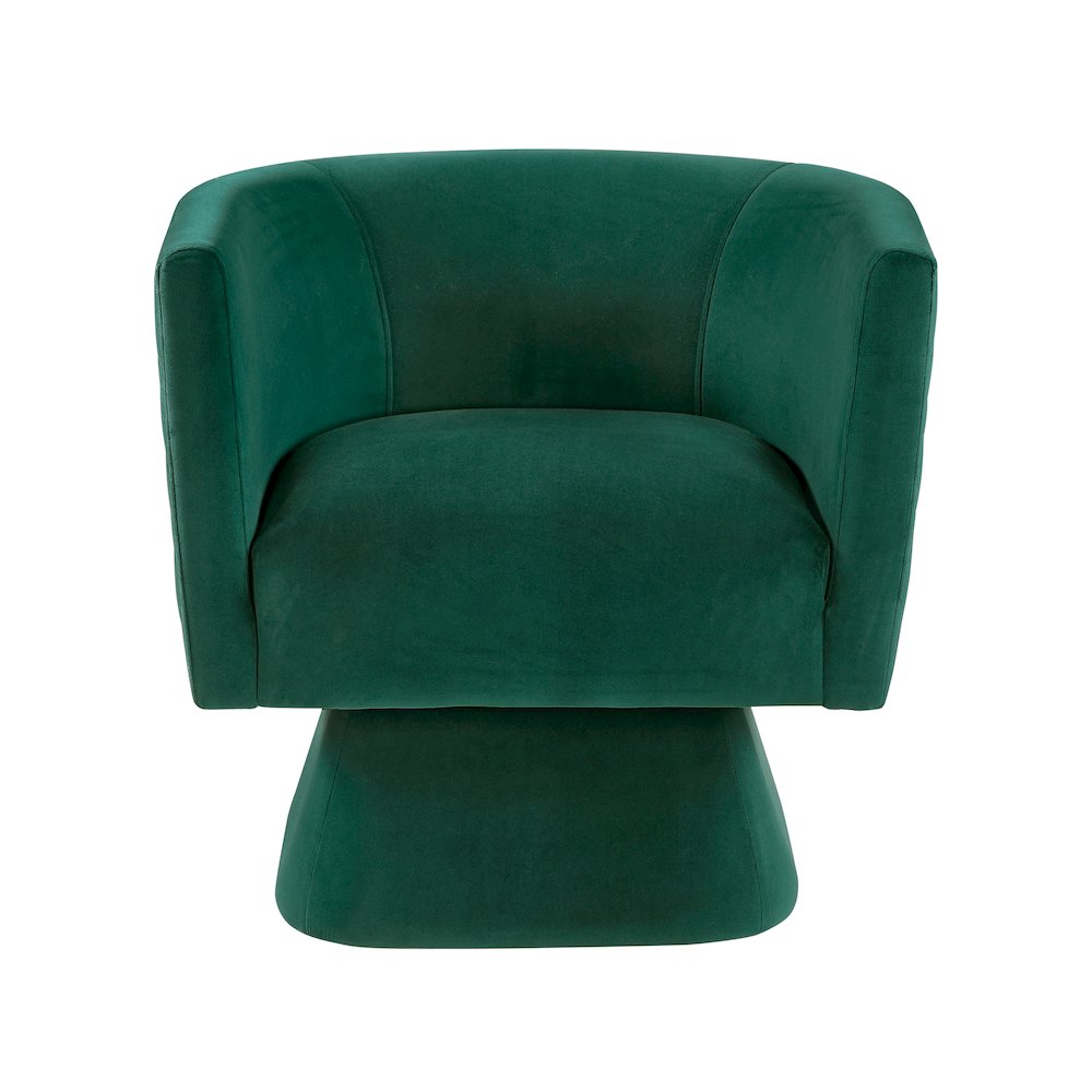 Candace Velvet Swivel Chair in Green