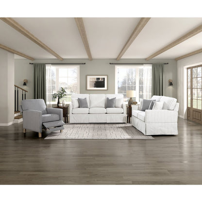Hampstead Textured Push Back Reclining Chair in Gray