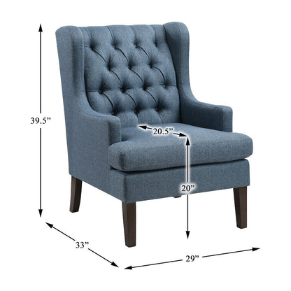 Quent Textured Accent Chair in Blue