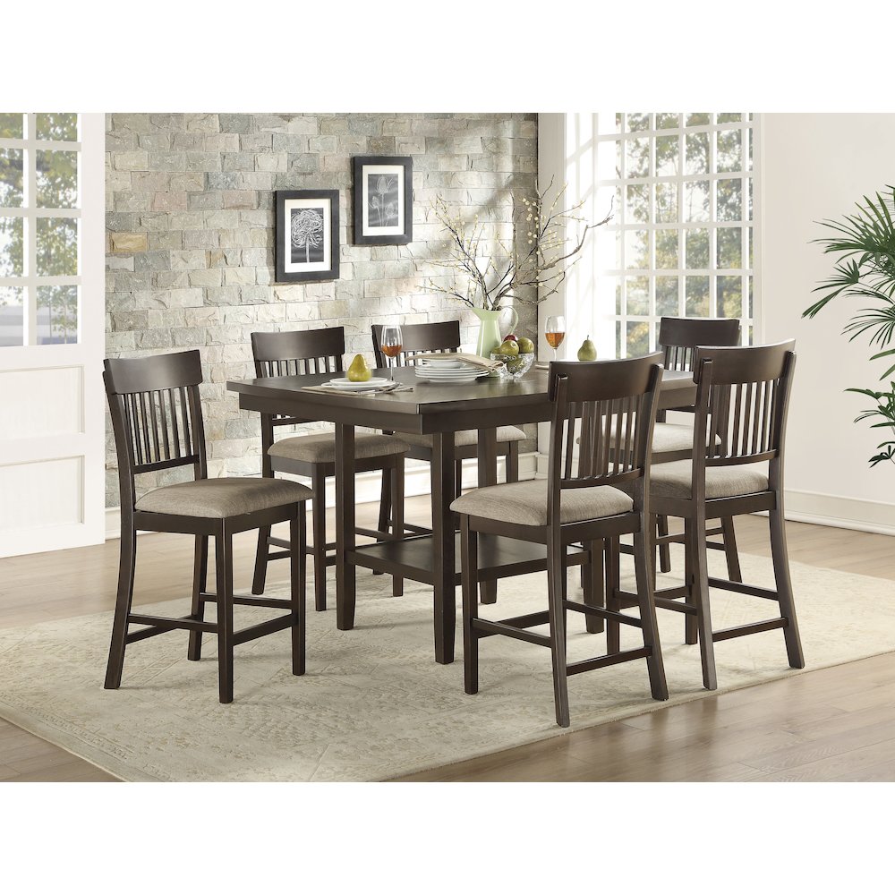 Balin Textured Counter Height Dining Chair, set of 2 in Brown