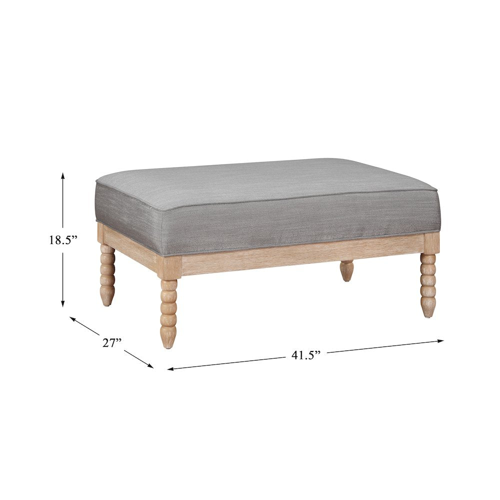Hampstead Textured Ottoman in Gray