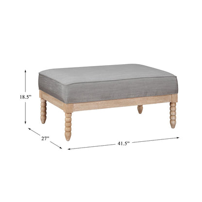 Hampstead Textured Ottoman in Gray