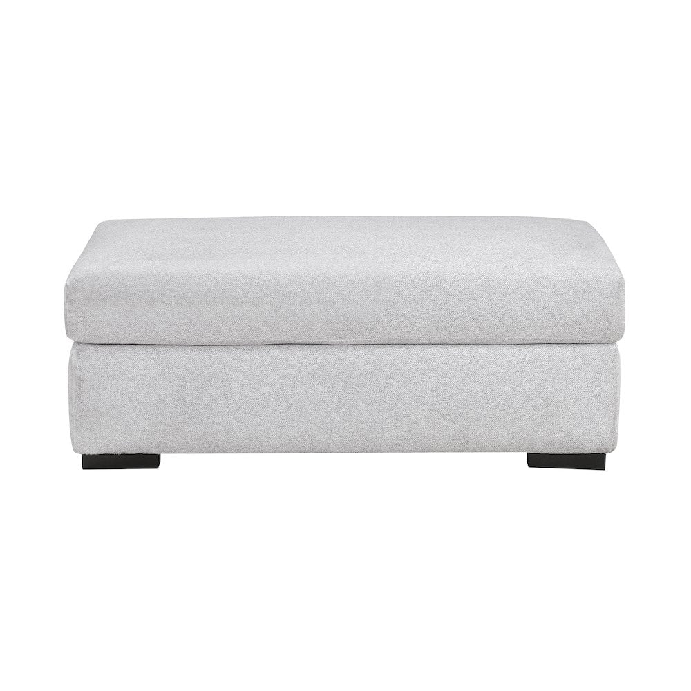 Athena Textured Ottoman in Gray