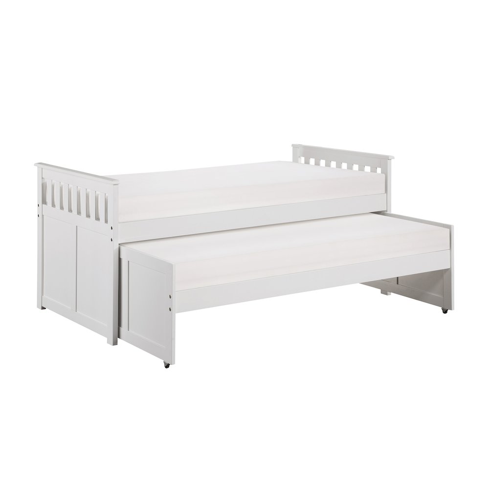 Galen Pine Twin/Twin Bed in White