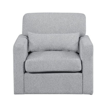 Pompano Boucle Swivel Chair in Gray