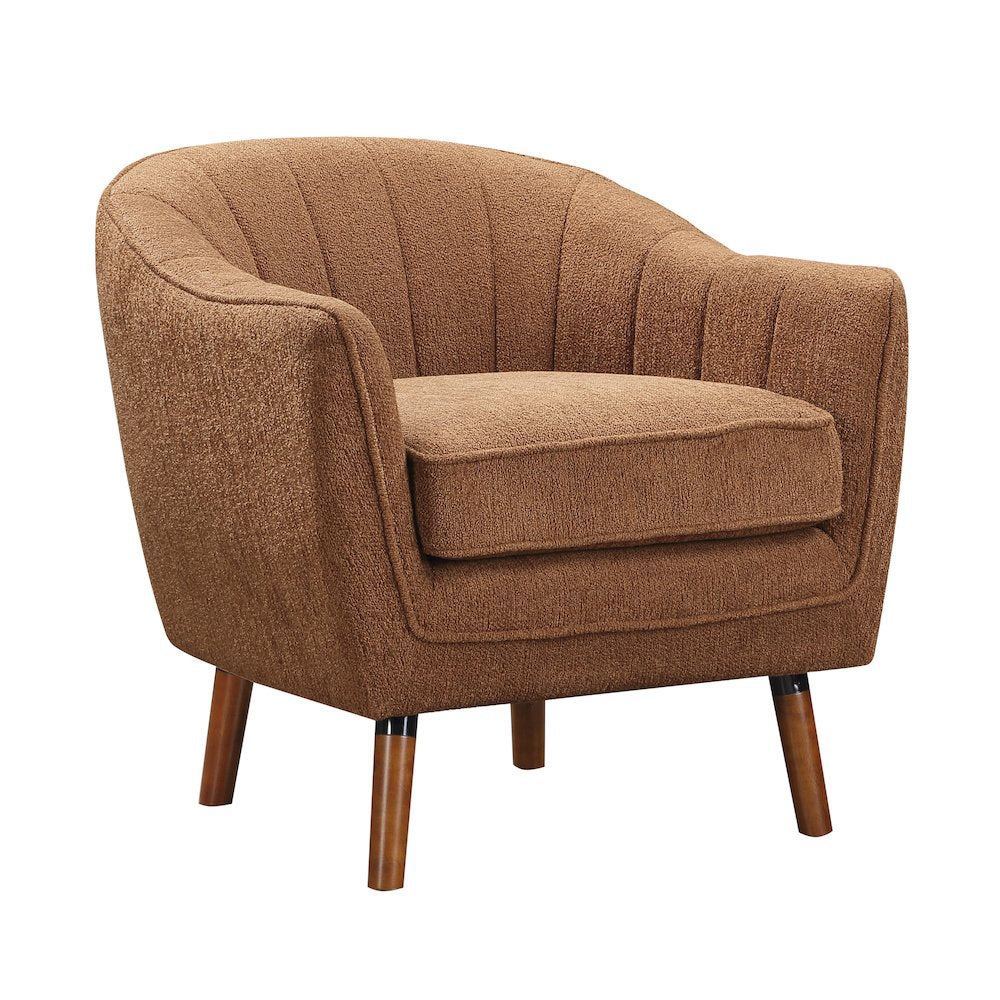 Cutler Textured Accent Chair in Rust