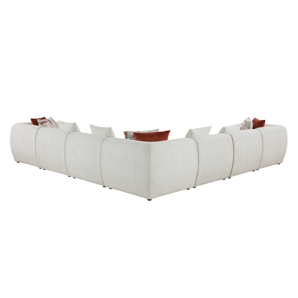 Franz Chenille 7-Piece Modular Sectional in Beige