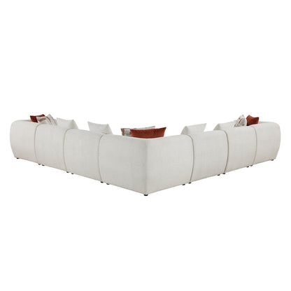 Franz Chenille 7-Piece Modular Sectional in Beige
