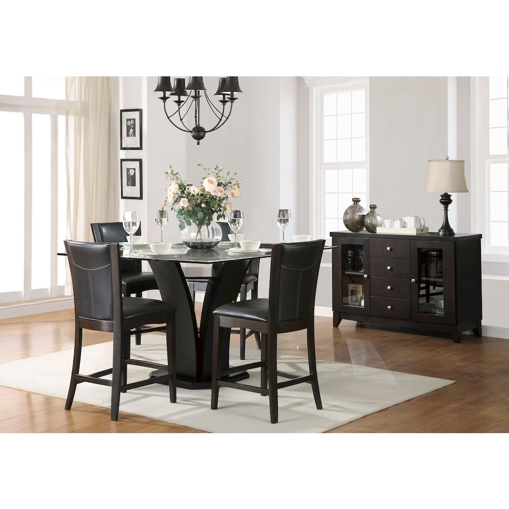 Daisy Wood Counter Height Dining Chair, set of 2 in Brown