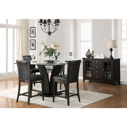 Daisy Wood Counter Height Dining Chair, set of 2 in Brown