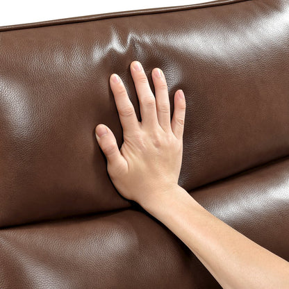 Thomas Leather Swivel Glider Reclining Chair in Toffee Brown
