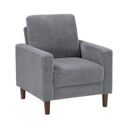 Crandall Corduroy Chair in Gray