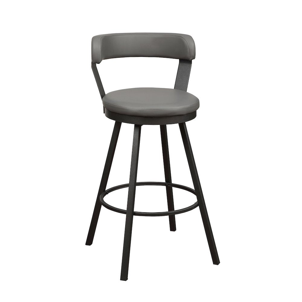 Appert Metal Swivel Pub Height Chair,  set of 2 in Gray