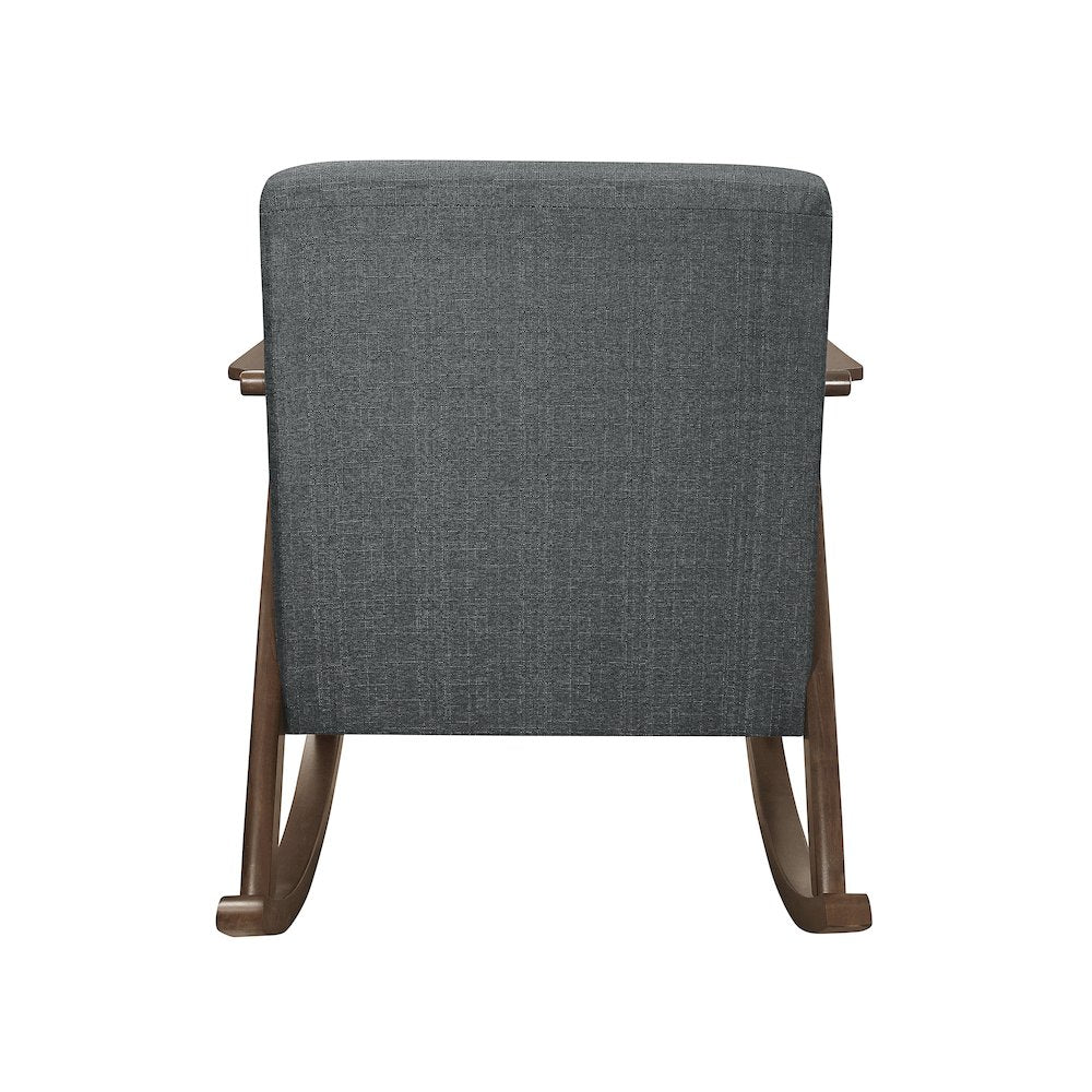 Waithe Textured Rocking Chair in Dark Gray