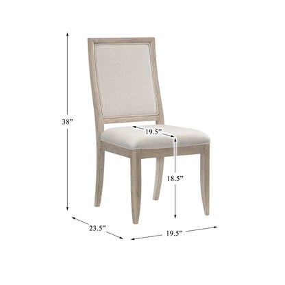 Mckewen Wood Dining Room Side Chair, set of 2 in White gray