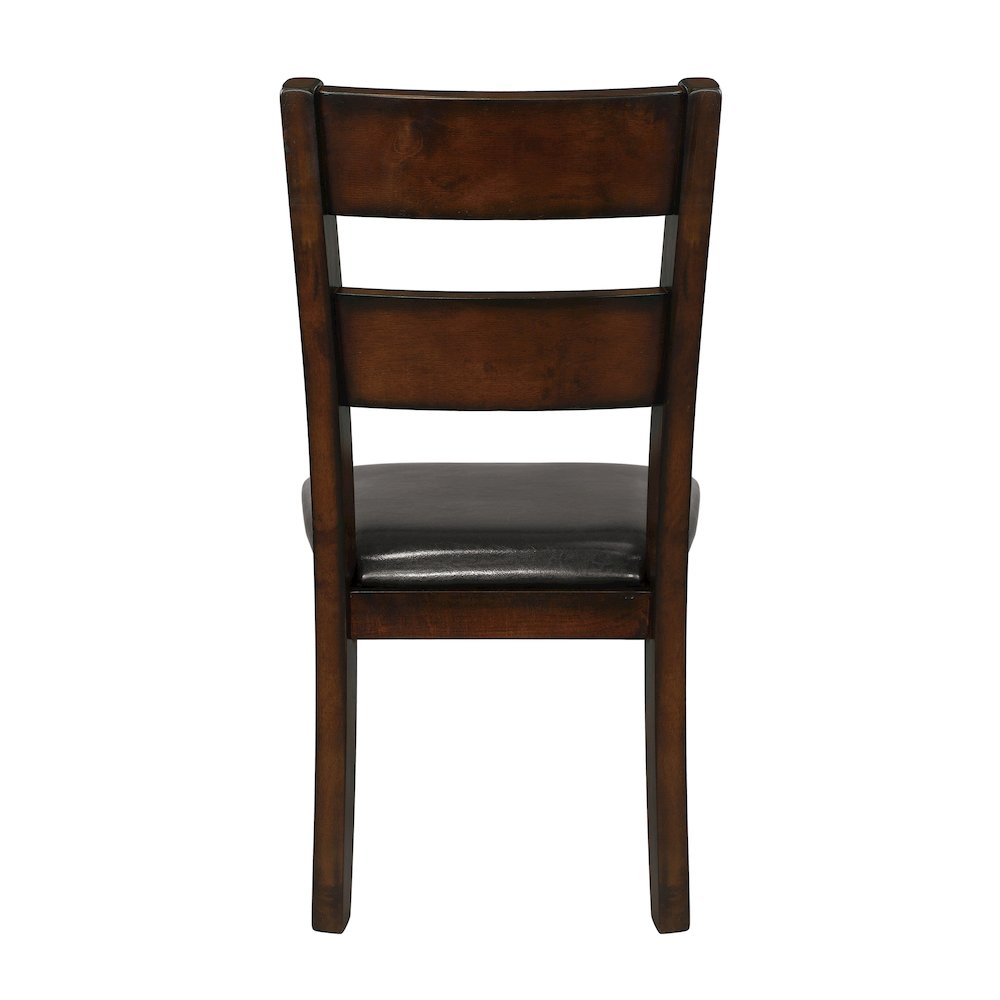 Mantello Wood Dining Room Side Chair, set of 2 in Dark brown