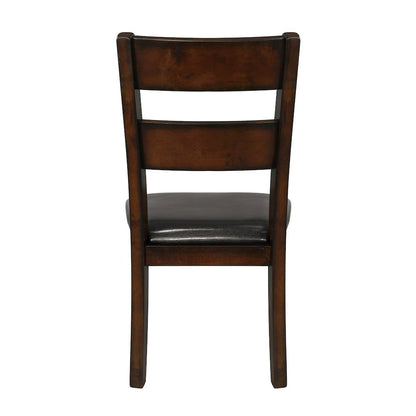 Mantello Wood Dining Room Side Chair, set of 2 in Dark brown