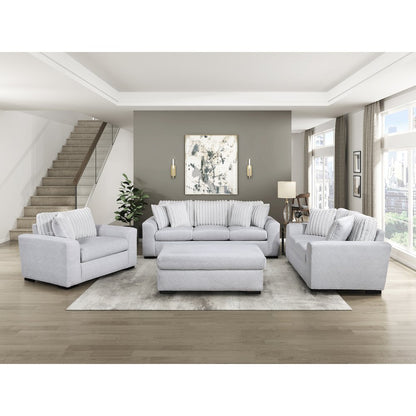 Athena Textured Ottoman in Gray