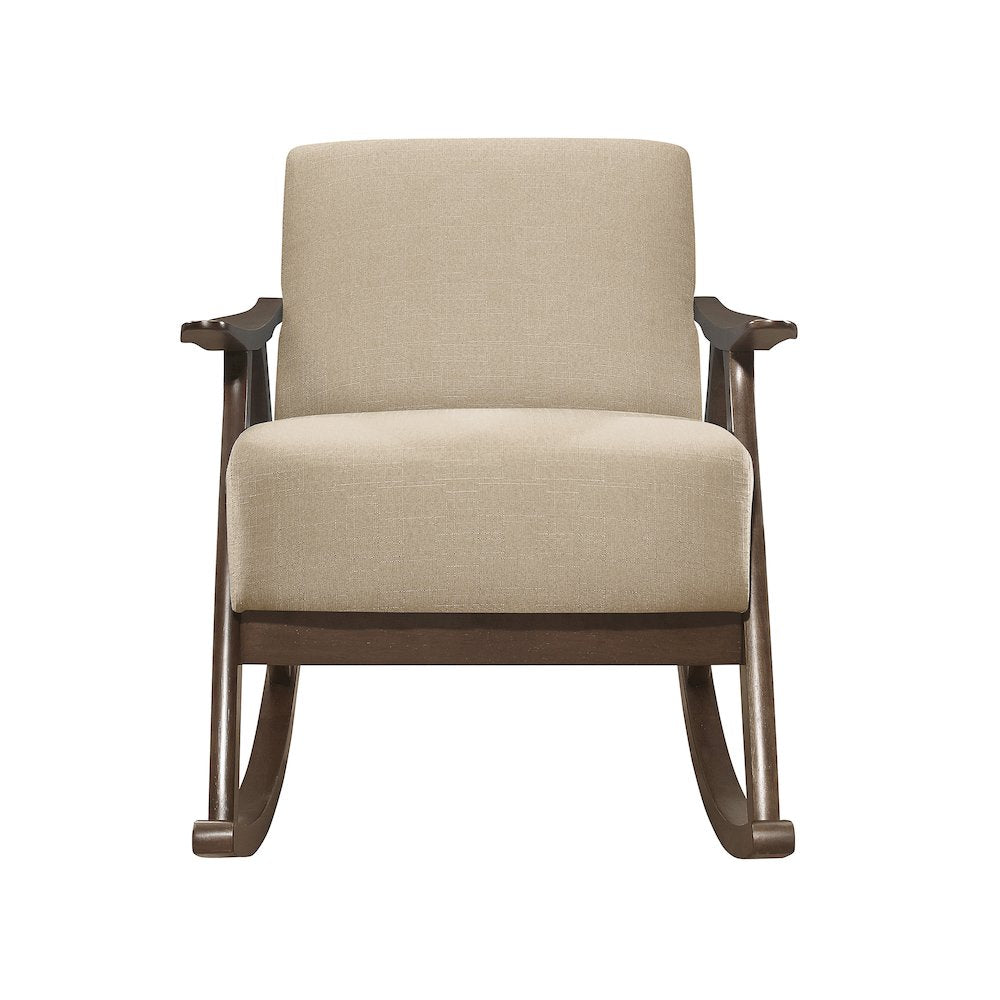 Waithe Textured Rocking Chair in Light Brown