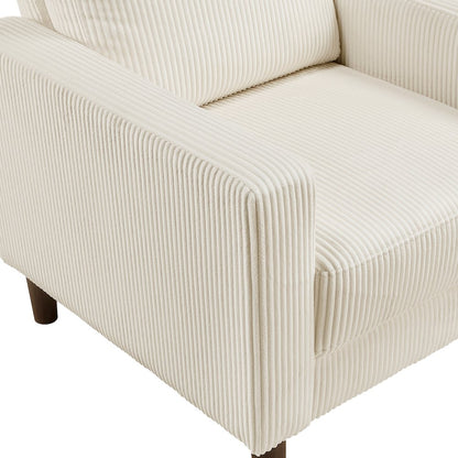 Crandall Corduroy Chair in Beige