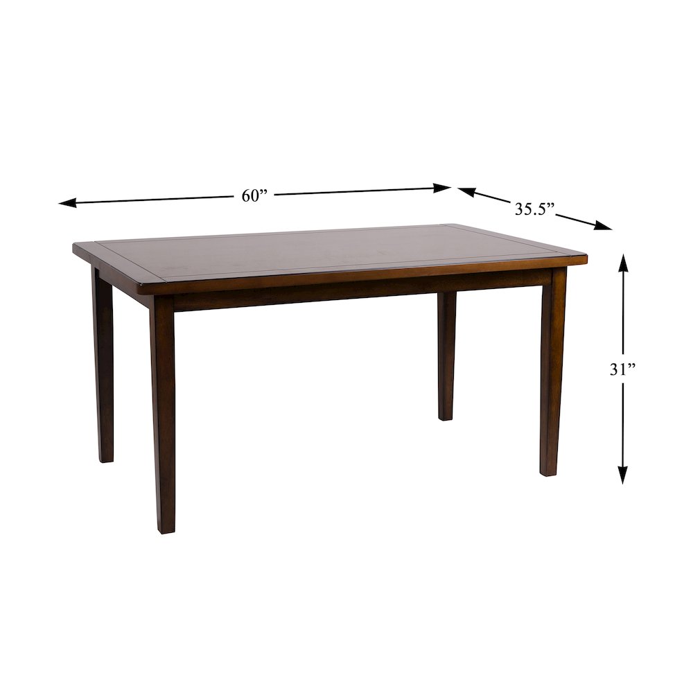 Delmar Asian Hardwood 6-Piece Pack Dinette Set in Espresso