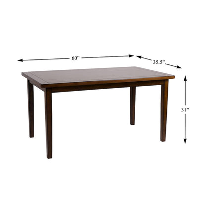 Delmar Asian Hardwood 6-Piece Pack Dinette Set in Espresso