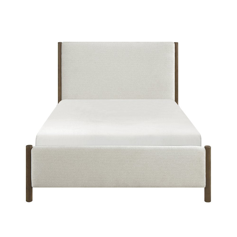 Julian Chenille California King Platform Bed in Beige