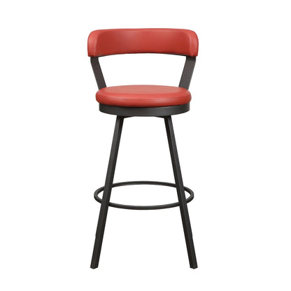 Appert Metal Swivel Pub Height Chair,  set of 2 in Red