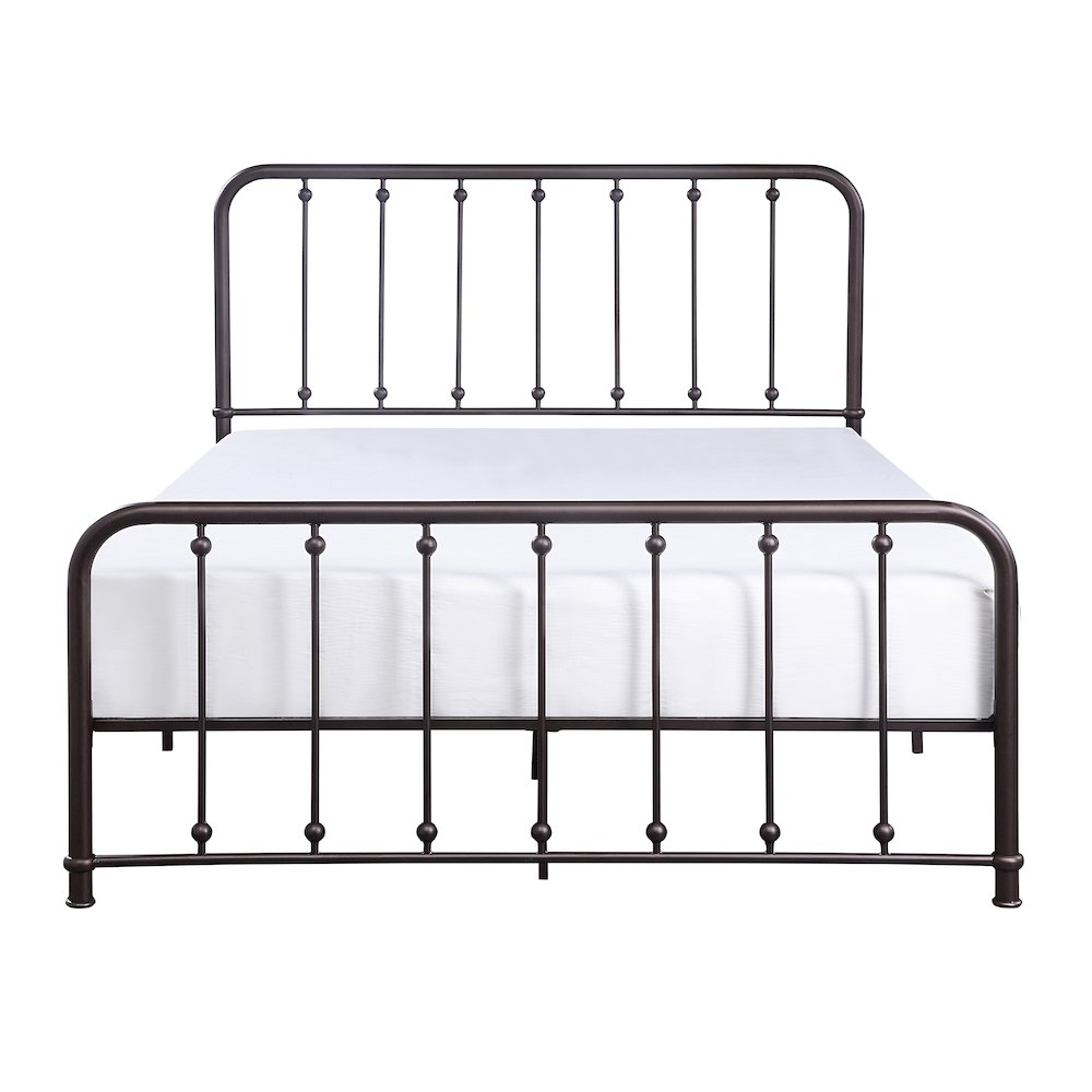 Larkspur Metal Queen Platform Bed in Dark bronze